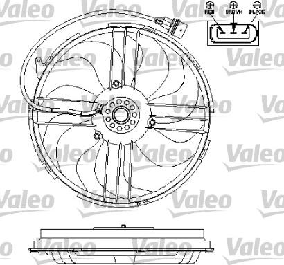 Valeo 696196 - Вентилятор, охлаждение двигателя autospares.lv