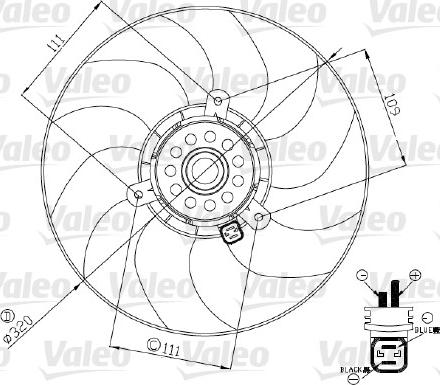 Valeo 696190 - Вентилятор, охлаждение двигателя autospares.lv