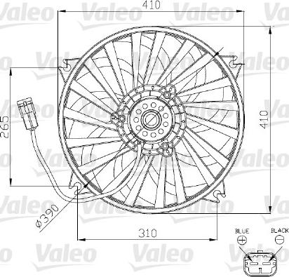 Valeo 696140 - Вентилятор, охлаждение двигателя autospares.lv