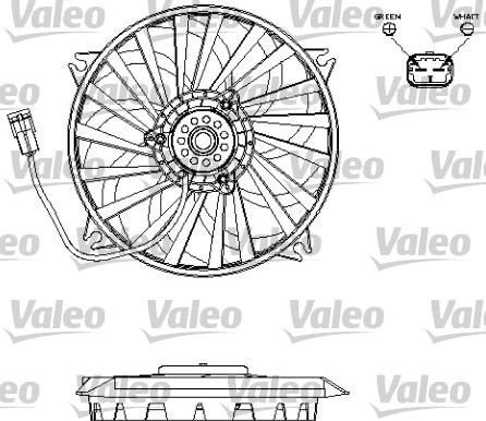 Valeo 696141 - Вентилятор, охлаждение двигателя autospares.lv