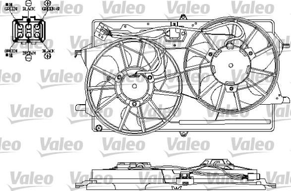 Valeo 696154 - Вентилятор, охлаждение двигателя autospares.lv