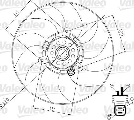 Valeo 696189 - Вентилятор, охлаждение двигателя autospares.lv