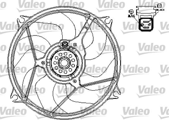 Valeo 696136 - Вентилятор, охлаждение двигателя autospares.lv