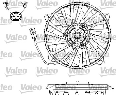 Valeo 696132 - Вентилятор, охлаждение двигателя autospares.lv