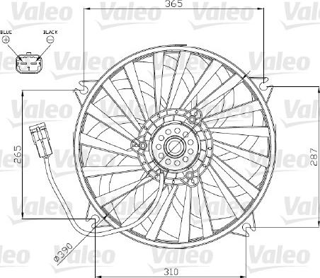 Valeo 696174 - Вентилятор, охлаждение двигателя autospares.lv