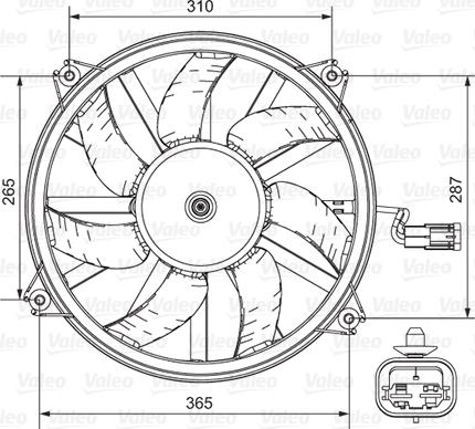 Valeo 696850 - Вентилятор, охлаждение двигателя autospares.lv