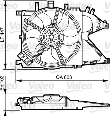 Valeo 696369 - Вентилятор, охлаждение двигателя autospares.lv