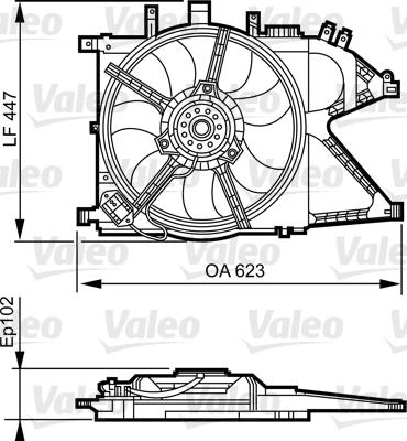 Valeo 696383 - Вентилятор, охлаждение двигателя autospares.lv