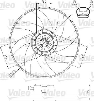 Valeo 696285 - Вентилятор, охлаждение двигателя autospares.lv