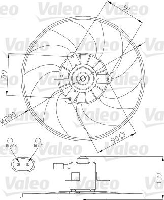 Valeo 696286 - Вентилятор, охлаждение двигателя autospares.lv