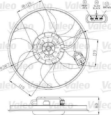 Valeo 696283 - Вентилятор, охлаждение двигателя autospares.lv