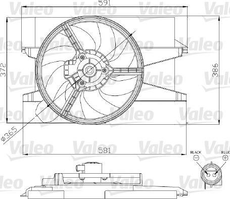 Valeo 696276 - Вентилятор, охлаждение двигателя autospares.lv