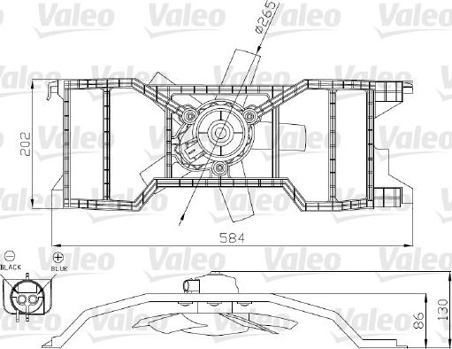 Valeo 696277 - Вентилятор, охлаждение двигателя autospares.lv