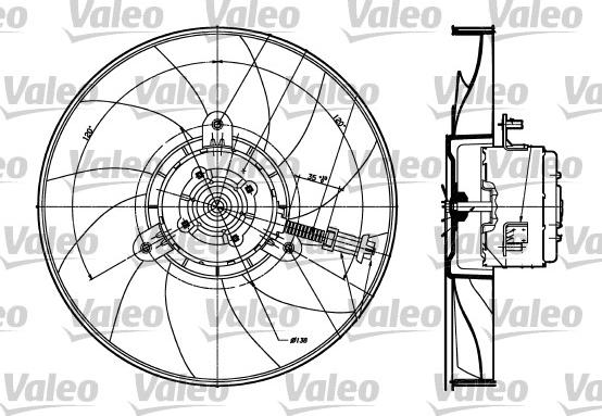 Valeo 698357 - Вентилятор, охлаждение двигателя autospares.lv