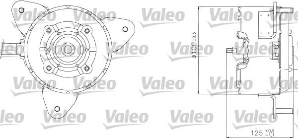 Valeo 698304 - Электродвигатель, вентилятор радиатора autospares.lv