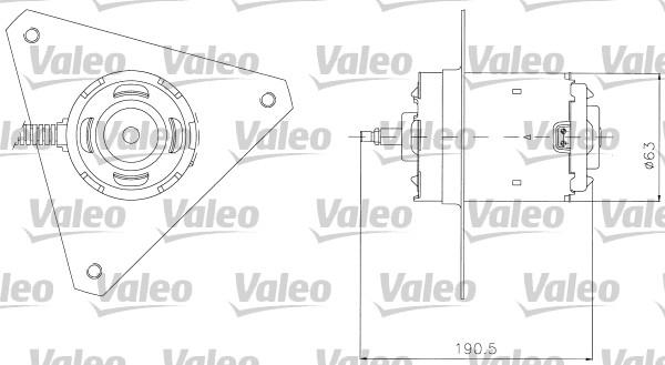 Valeo 698306 - Электродвигатель, вентилятор радиатора autospares.lv