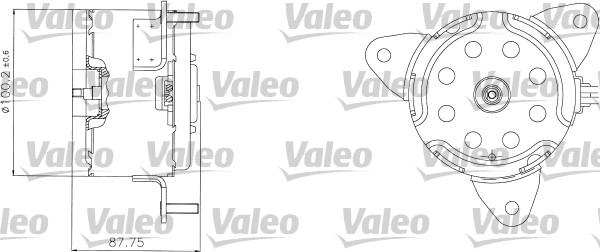 Valeo 698312 - Электродвигатель, вентилятор радиатора autospares.lv