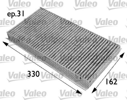 Valeo 698727 - Фильтр воздуха в салоне autospares.lv
