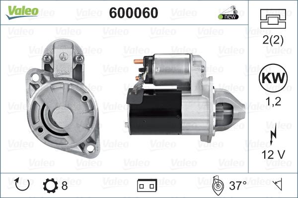 Valeo 600060 - Стартер autospares.lv