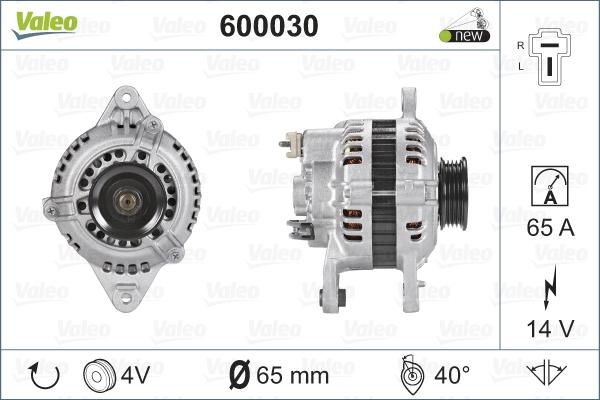 Valeo 600030 - Генератор autospares.lv