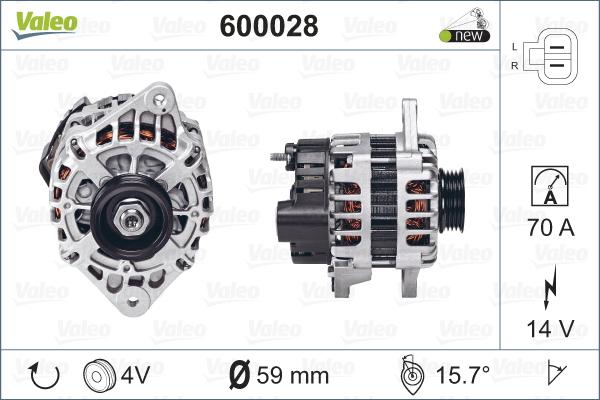 Valeo 600028 - Генератор autospares.lv