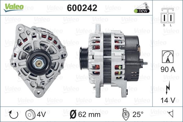 Valeo 600242 - Генератор autospares.lv