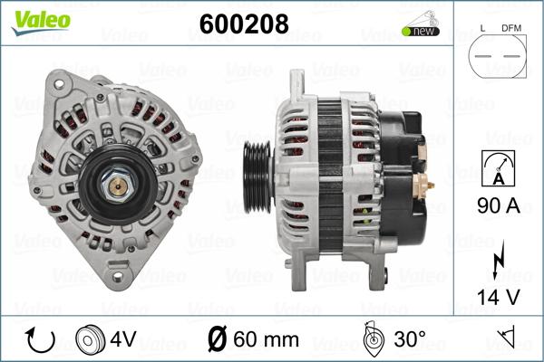 Valeo 600208 - Генератор autospares.lv