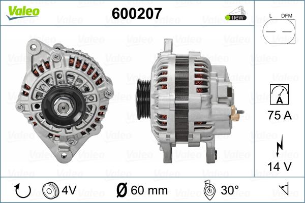 Valeo 600207 - Генератор autospares.lv