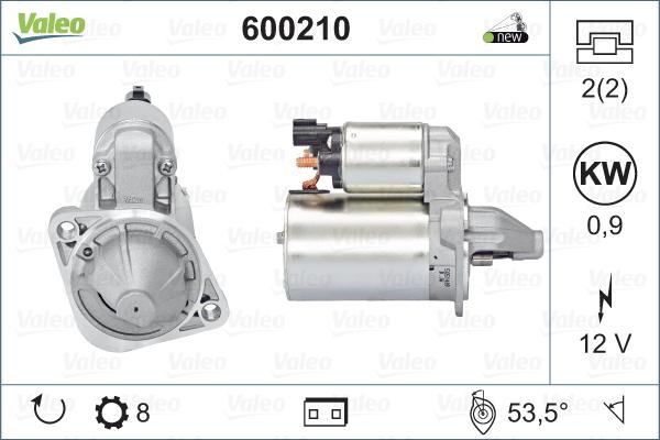 Valeo 600210 - Стартер autospares.lv