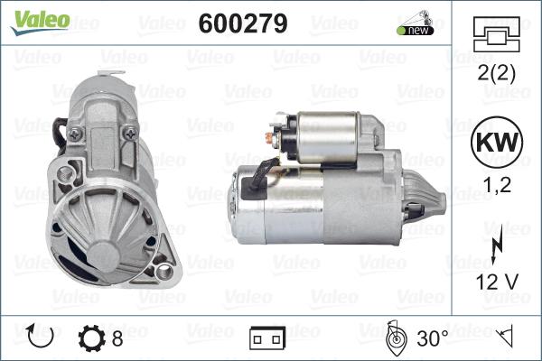 Valeo 600279 - Стартер autospares.lv