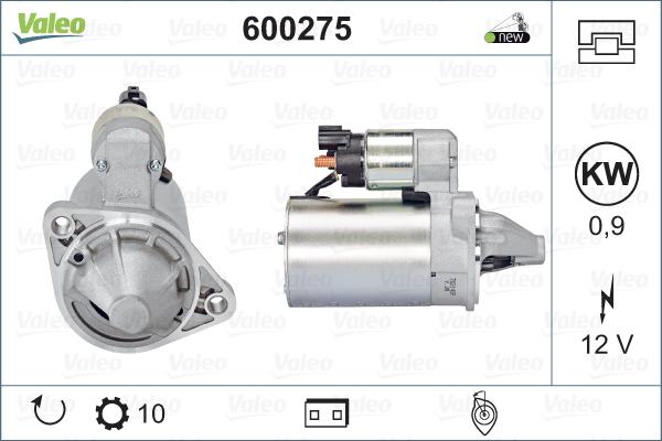 Valeo 600275 - Стартер autospares.lv