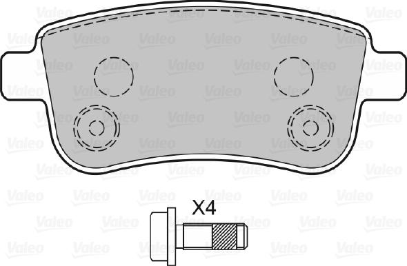 Valeo 601490 - Тормозные колодки, дисковые, комплект autospares.lv