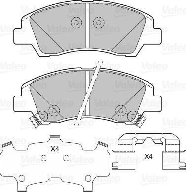 Valeo 601409 - Тормозные колодки, дисковые, комплект autospares.lv