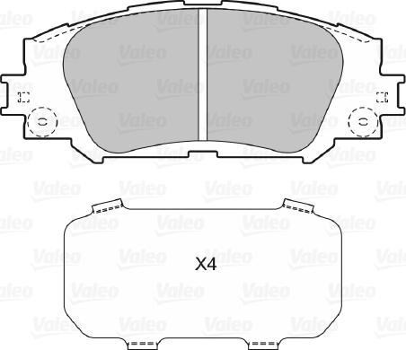 Valeo 601405 - Тормозные колодки, дисковые, комплект autospares.lv