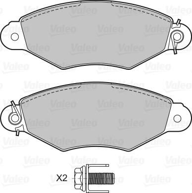 Valeo 601433 - Тормозные колодки, дисковые, комплект autospares.lv