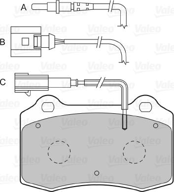 Valeo 601422 - Тормозные колодки, дисковые, комплект autospares.lv