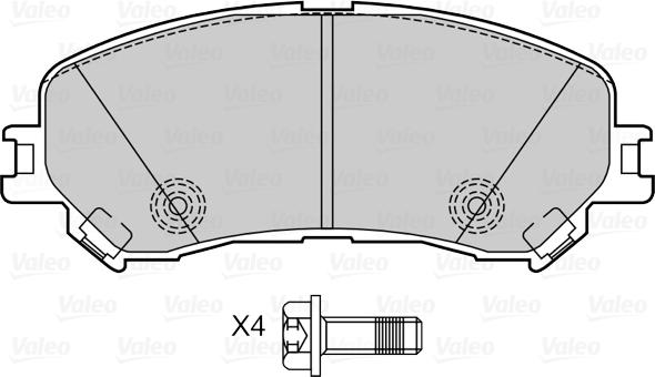 Valeo 601596 - Тормозные колодки, дисковые, комплект autospares.lv