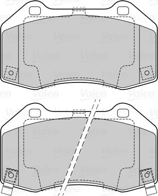 Valeo 601597 - Тормозные колодки, дисковые, комплект autospares.lv