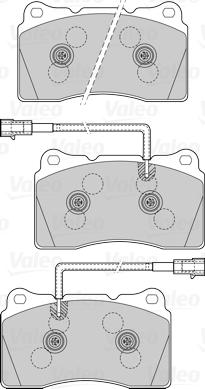 Valeo 601549 - Тормозные колодки, дисковые, комплект autospares.lv