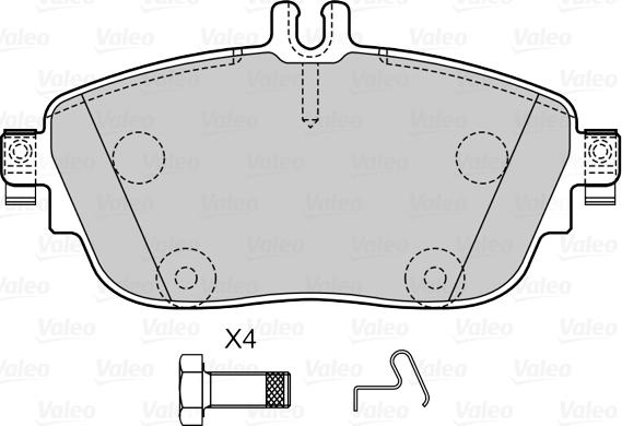 Valeo 601503 - Тормозные колодки, дисковые, комплект autospares.lv