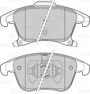 Valeo 601522 - Тормозные колодки, дисковые, комплект autospares.lv