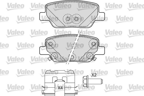 Valeo 601692 - Тормозные колодки, дисковые, комплект autospares.lv