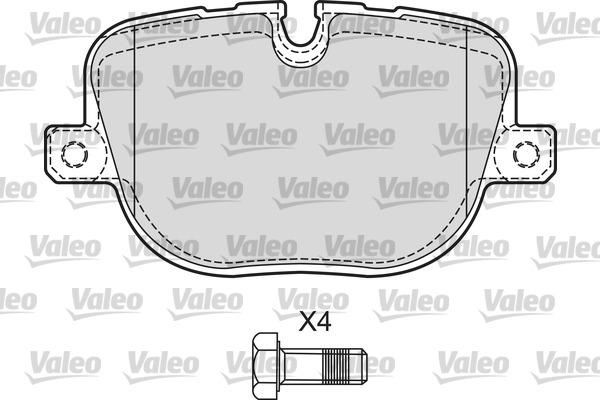 Valeo 601655 - Тормозные колодки, дисковые, комплект autospares.lv