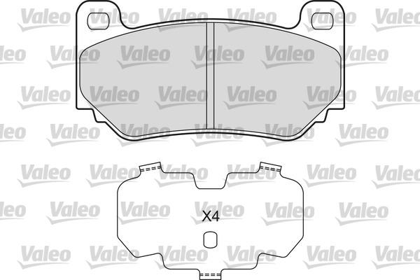 Valeo 601661 - Тормозные колодки, дисковые, комплект autospares.lv