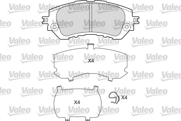 Valeo 601668 - Тормозные колодки, дисковые, комплект autospares.lv