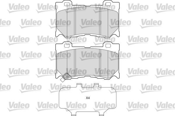 Valeo 601663 - Тормозные колодки, дисковые, комплект autospares.lv