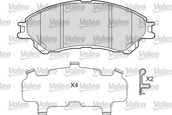 Valeo 601667 - Тормозные колодки, дисковые, комплект autospares.lv