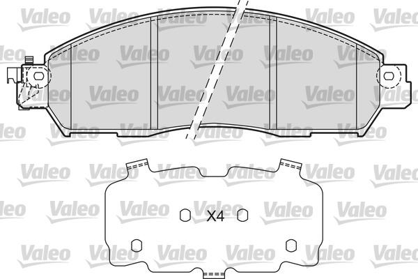 Valeo 601680 - Тормозные колодки, дисковые, комплект autospares.lv