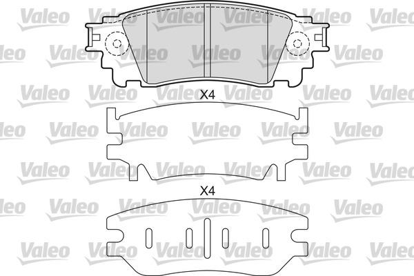 Valeo 601678 - Тормозные колодки, дисковые, комплект autospares.lv