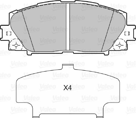 Valeo 601054 - Тормозные колодки, дисковые, комплект autospares.lv